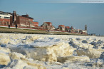 Wilhelmshaven: Winterbilder vom Südstrand mit Eisschollen