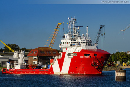 Wilhelmshaven: Offshore-Versorger VOS SWEET (Subsea Support Vessel, SSV)