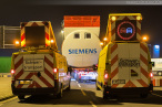 Wilhelmshaven Voslapp: Schwertransport mit Maschinenhaus unterwegs