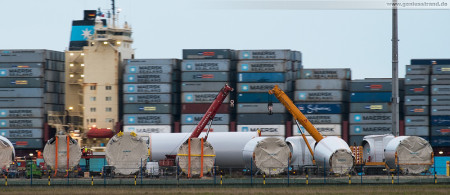 Projektpier Container Terminal Wilhelmshaven (CTW): Windpark-Segmente für den Forschungswindpark Anzetel