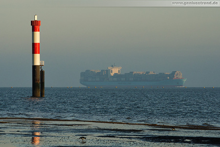 Container Terminal Wilhelmshaven (CTW): Skagen Maersk beim Einlaufen