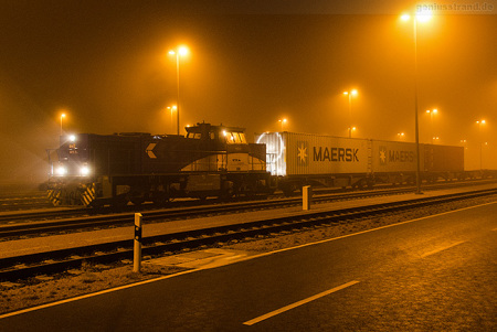 Wilhelmshaven: BASF Containerzug am JadeWeserPort (JWP) Bahnhof