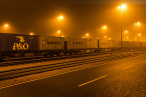 Wilhelmshaven: BASF Containerzug am JadeWeserPort (JWP) Bahnhof