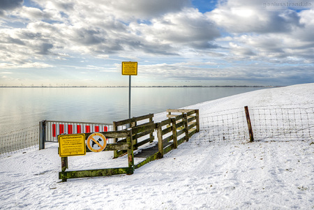 Aktuelle Winterbilder aus Wilhelmshaven (Banter Seedeich)