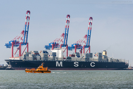 Container Terminal Wilhelmshaven: Containerschiff MSC MARIA SAVERIA