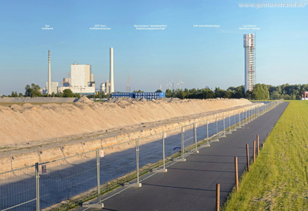 Panoramabild von der JadeWeserPort Baustelle in Wilhelmshaven