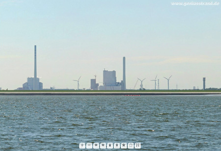 Panoramafoto von der JadeWeserPort Baustelle (Norddamm) in Wilhelmshaven