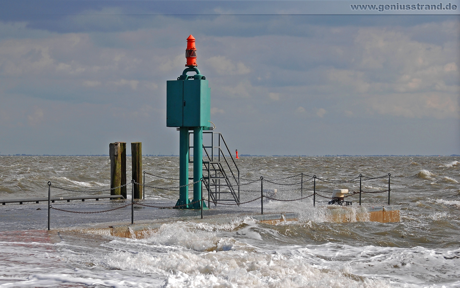 Hintergrundbild – Mole am Helgolandkai in Wilhelmshaven