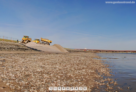 Kraftwerksbaustelle GDF Suez: Vorarbeiten Kühlwasserleitungen seeseitig