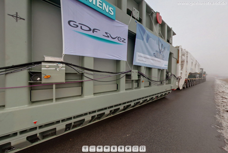 Wilhelmshaven Schwertransport Siemens Transformator Trafo Kraftwerk GDF Suez